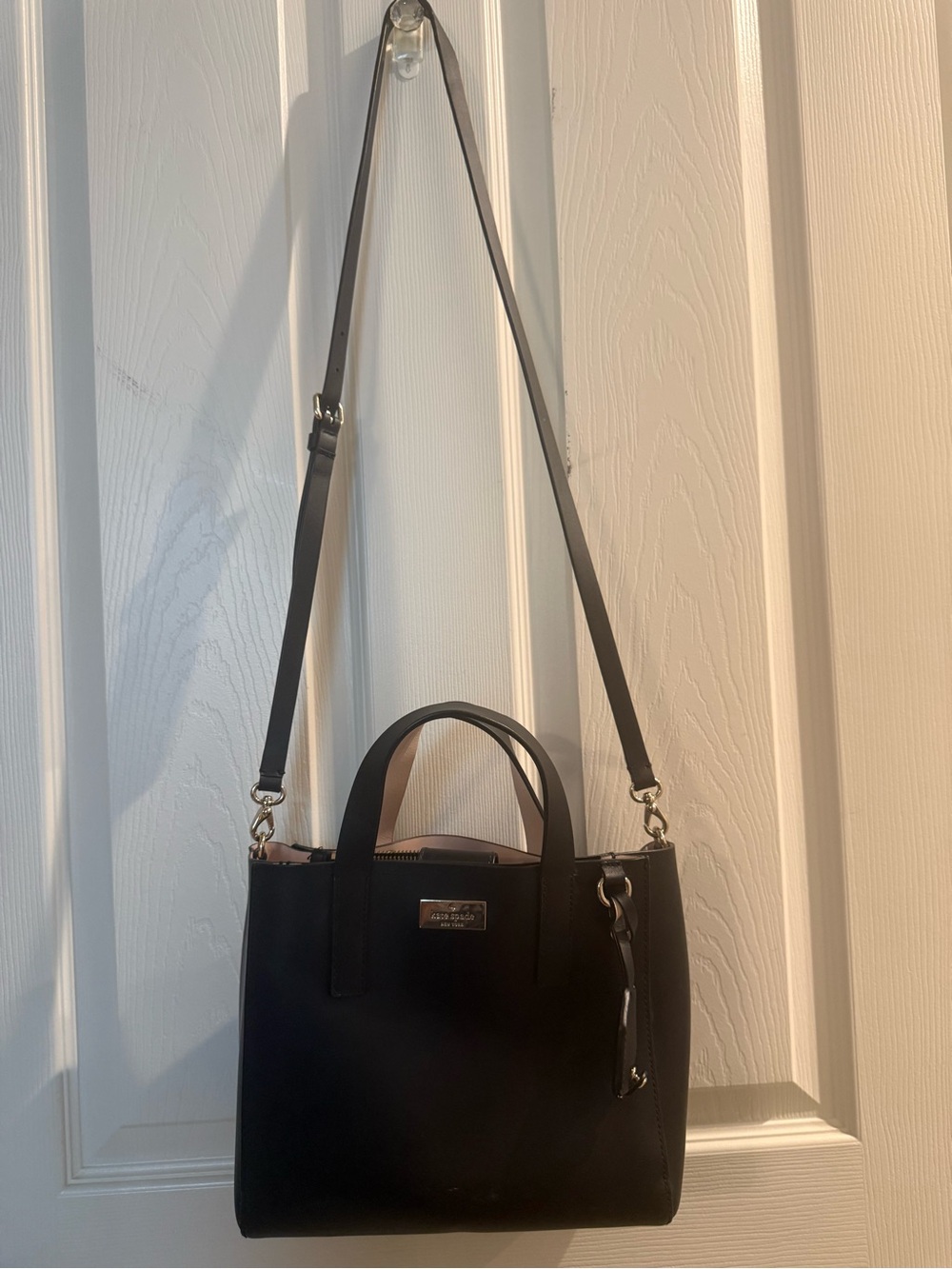 kate spade Black Leather Top-Handle & Crossbody Tote